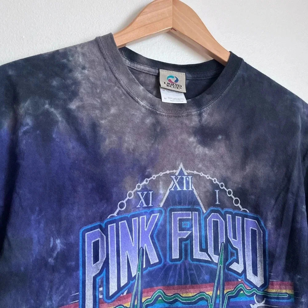 Vintage Liquid Blue Pink Floyd Tye Dye Band T-Shirt - Picture 13 of 13
